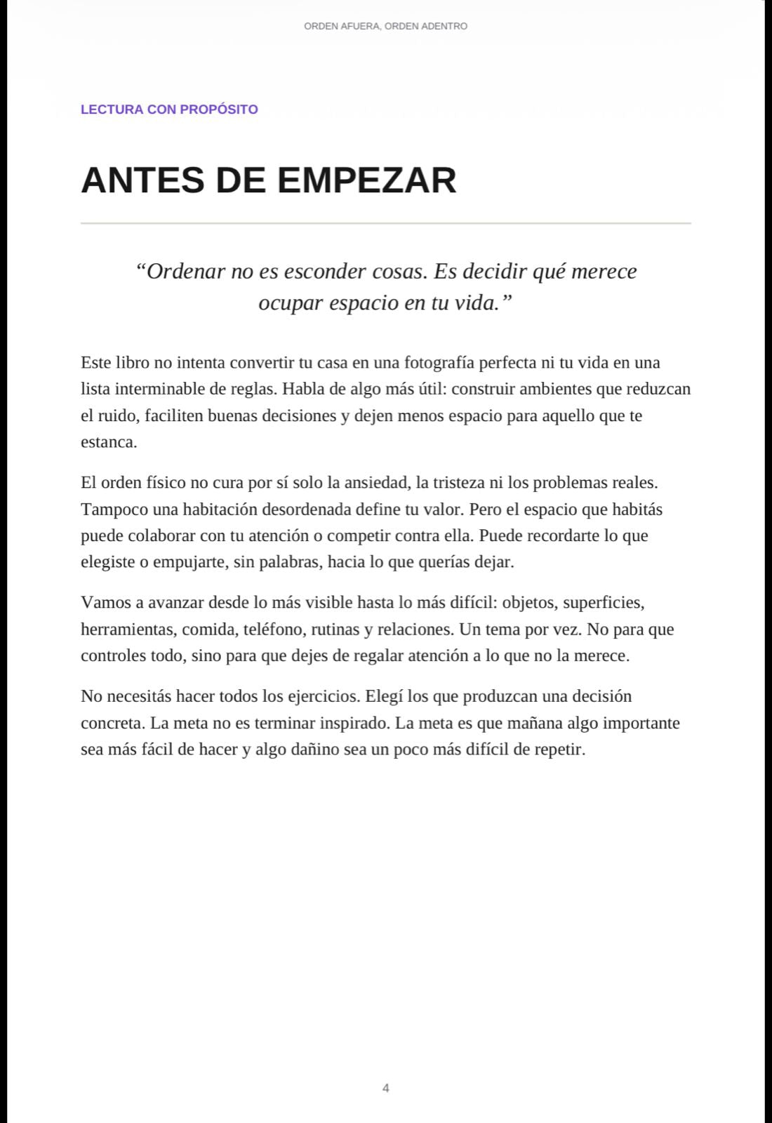 Orden afuera, orden adentro