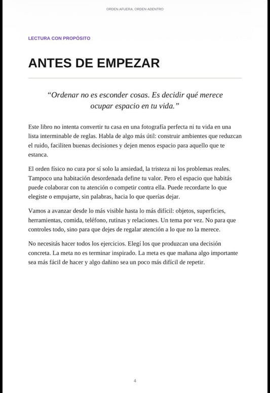 Orden afuera, orden adentro